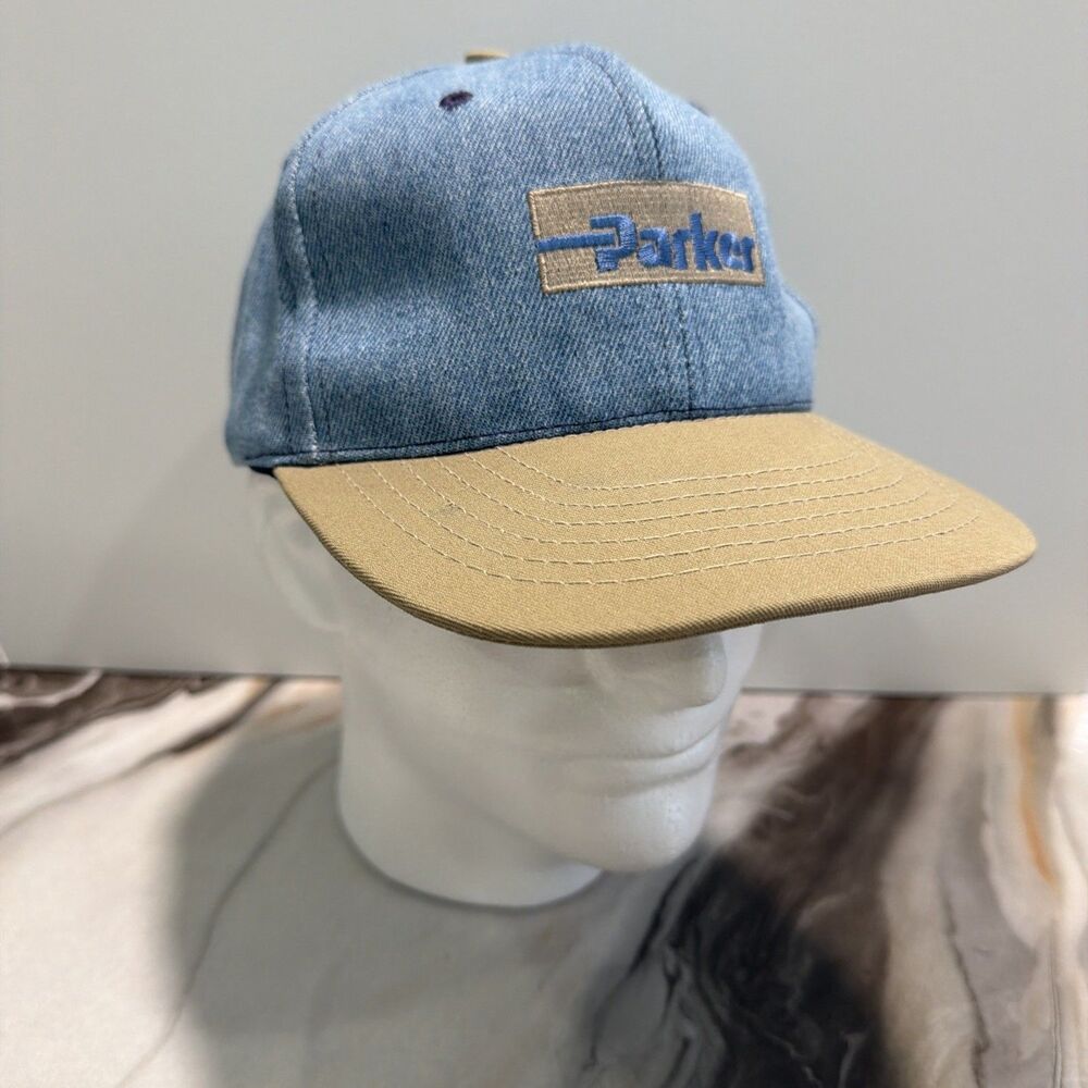 Vintage Parker Hannifin Denim Snapback Hat Paulich Specialty Co. Made in USA 80s